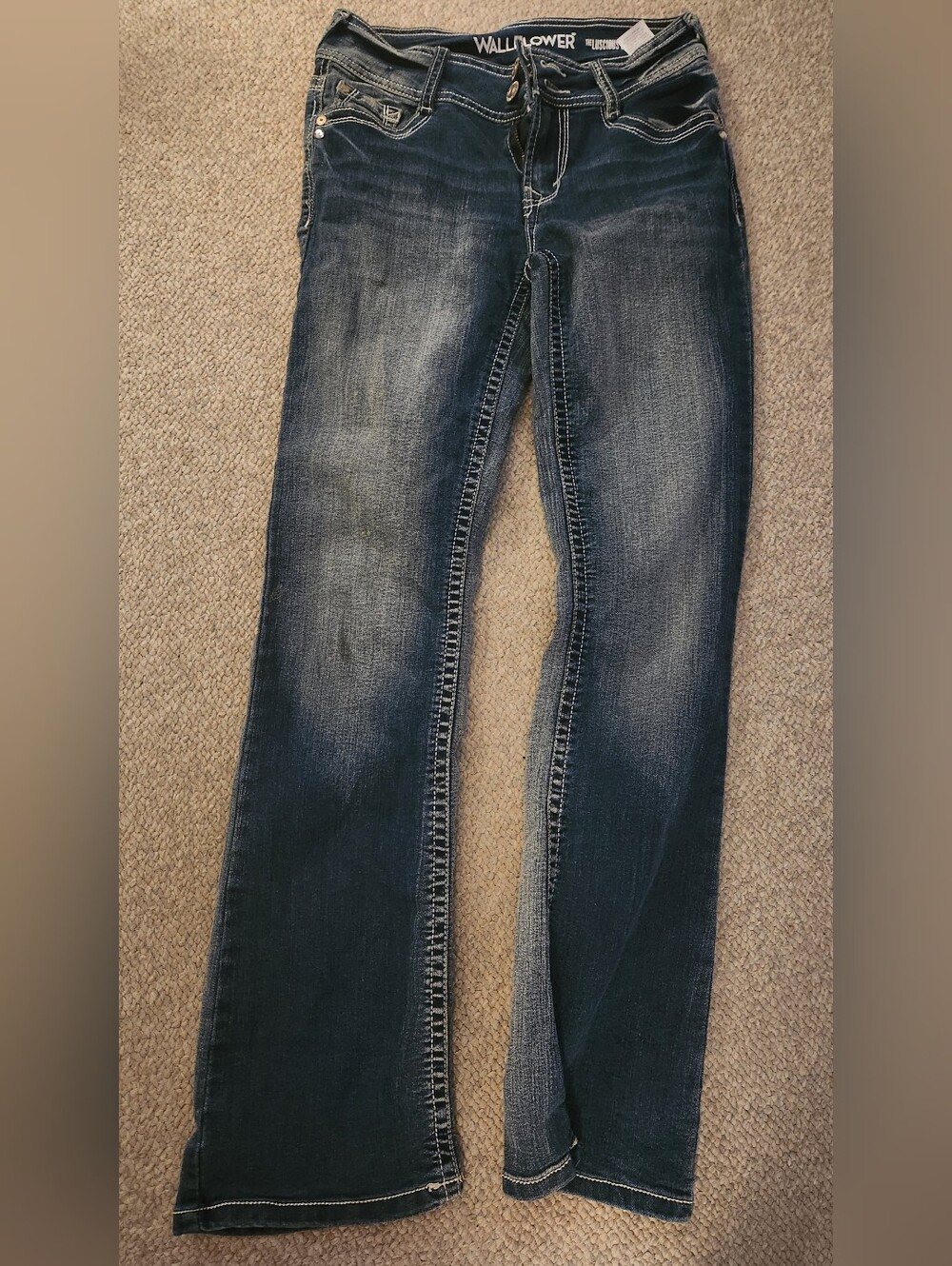 Wallflower Girl's Indigo Straight-Leg Jeans